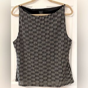Worthington Monochrome Geometric Tank Top